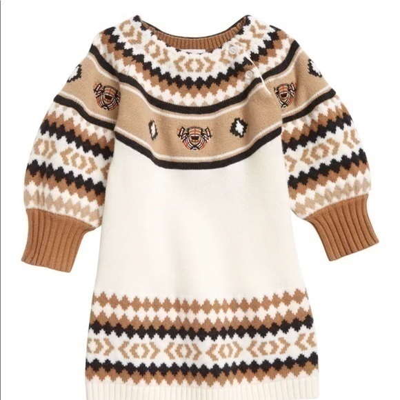 BURBERRY Beckie Wool Sweater Dress - Picture 1 of 12